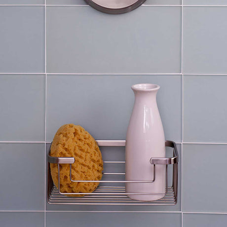 TileWare Promessa Rectangular Soap Basket Extra Deep Installed in a shower wall tile