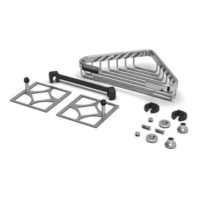 TileWare Promessa Shallow Corner Soap Basket Polished Chrome