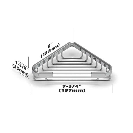 TileWare Promessa Shallow Corner Soap Basket Sketch