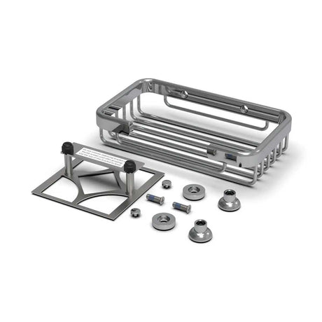 TileWare Promessa Rectangular Soap Basket Small Polished Chrome