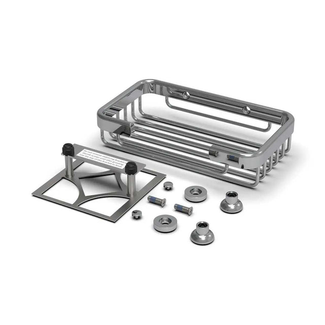 TileWare Promessa Rectangular Soap Basket Small Polished Chrome