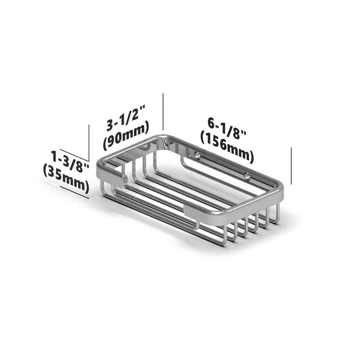 TileWare Promessa Rectangular Soap Basket Small Sketch