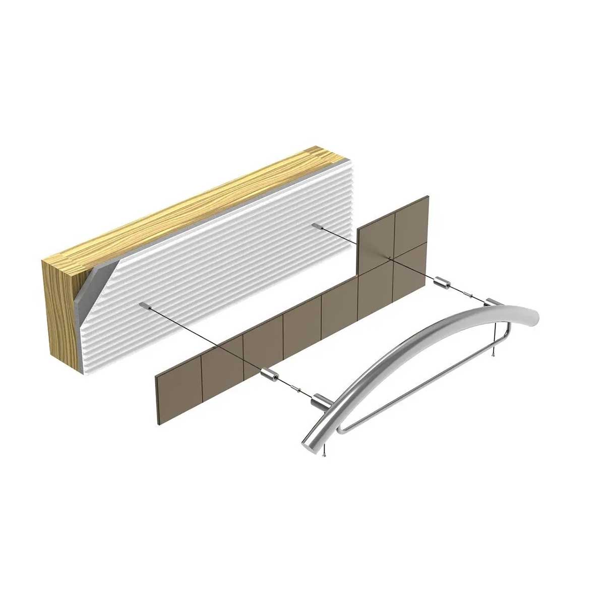 3D model of TileWare Combo Radius ADA Grab Victoria Series 