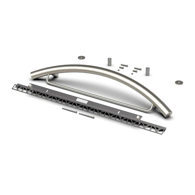 TileWare Combo Radius ADA Grab Victoria Series Brushed Nickel