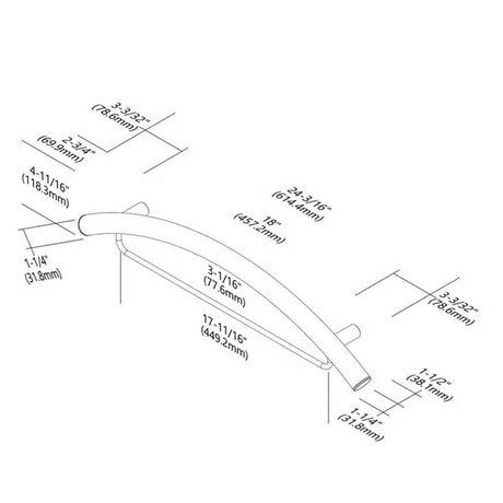 TileWare Combo Radius ADA Grab Traditional Victoria Series