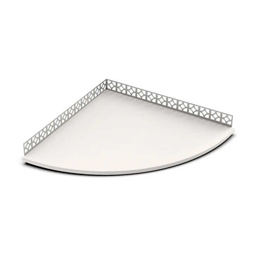 Tileware Boundless Pre-sloped Anchor Flange Floating Seat 18 inch Super Ivory