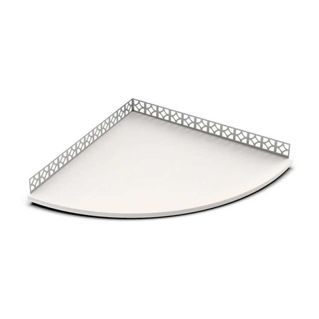 Tileware Boundless Pre-sloped Anchor Flange Floating Seat 18 inch Super Ivory