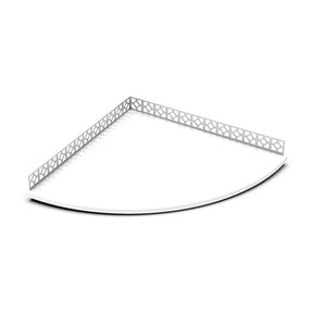 Tileware Boundless Pre-sloped Anchor Flange Floating Seat 18 inch Super White