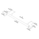 TileWare Straight ADA Grab Bar 24 Victoria Series sketch 