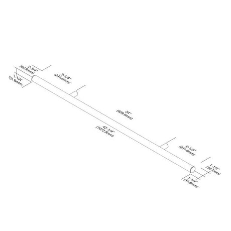 TileWare Straight ADA Grab Bar 42 Victoria Series sketch 