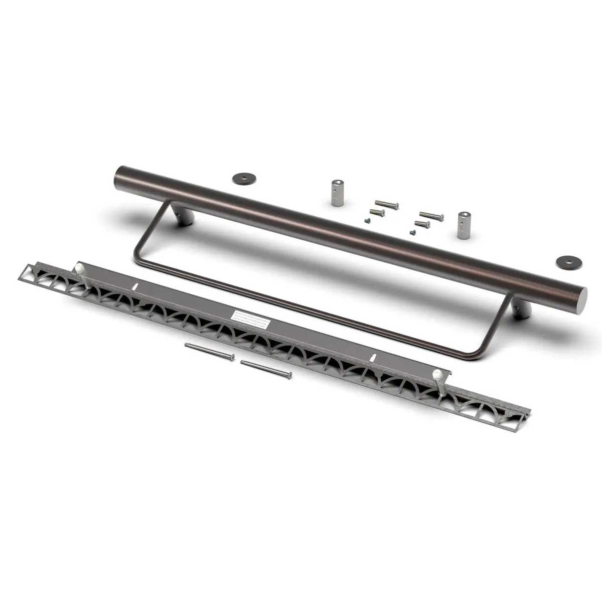 TileWare Combo Straight ADA Grab 24 Contemporary Oil Rubbed Bronze