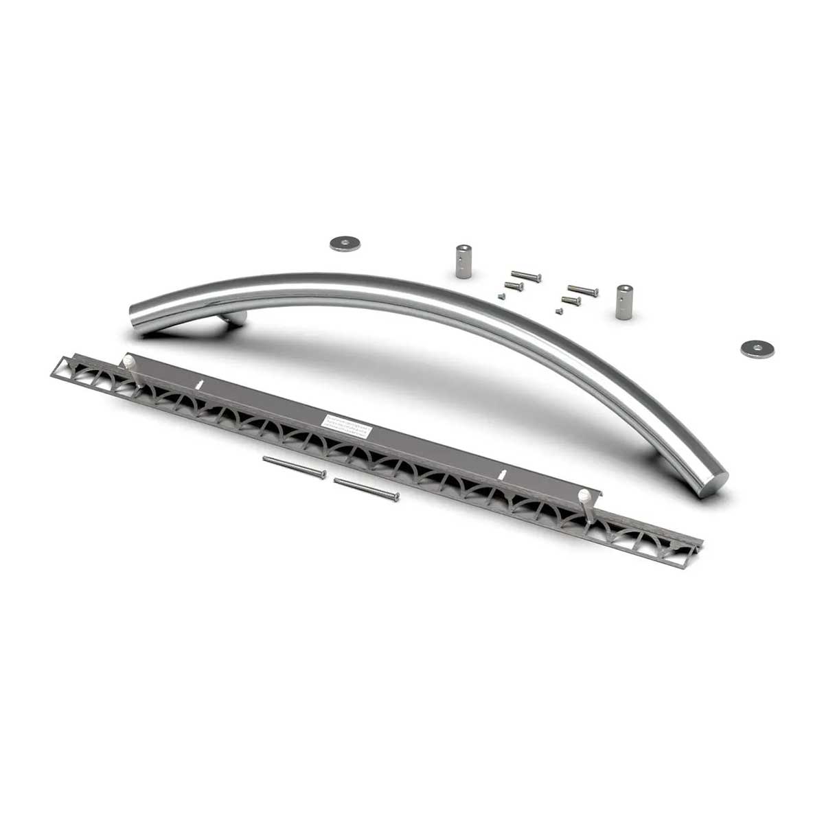 TileWare Radius ADA Grab Bar 24  Victoria Series Polished Chrome