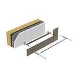 Diagram of a TileWare Towel Bar Promessa Series in 3D