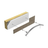 TileWare Radius ADA Grab Bar 24 Contemporary Victoria Series
