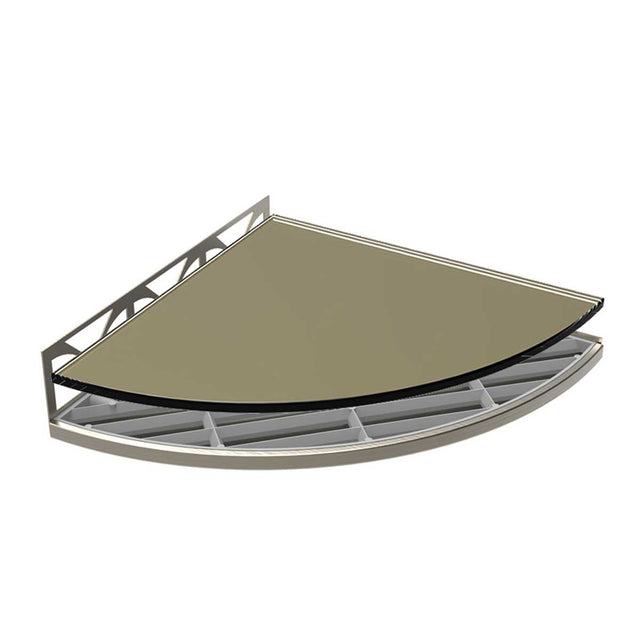 TileWare Structural Surfaces Claddy T-Shelf Glass shelf Mink