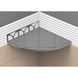 TileWare Structural Surfaces Claddy T-Shelf showing Rough installation in shower shower