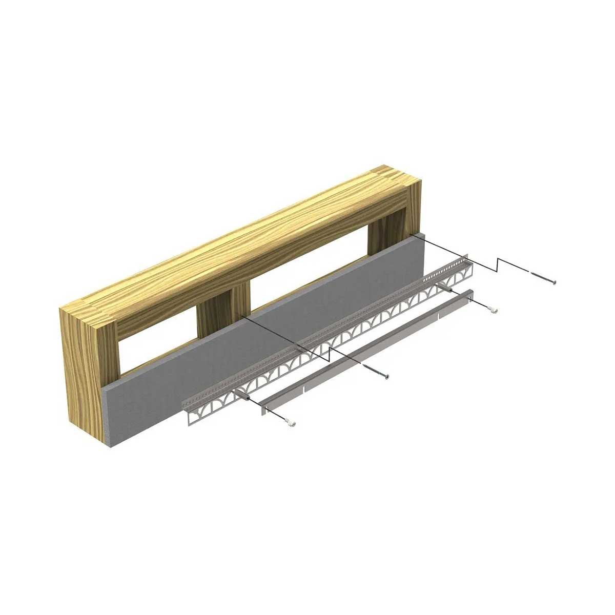 TileWare 3D for Towel bars and Grab Bars showing rough layers on how to install