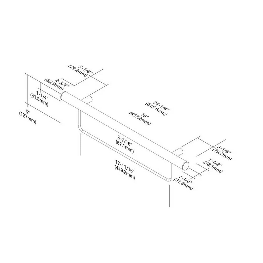 TileWare Combo Straight ADA Grab 24 Traditional Victoria Series