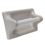 Biscuit Matte Ceramic Recessed Toilet Paper Holder for Bathroom Walls
