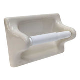 Biscuit Glossy Ceramic Built-In Toilet Paper Holder for Tiled Bathrooms