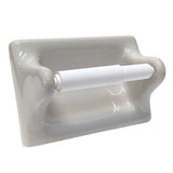 Light Gray Glossy Ceramic Recessed Toilet Paper Holder