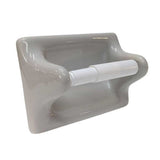 Gray Glossy Ceramic Wall Mounted Toilet Paper Holder for Tile Walls