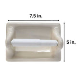 Front Dimensions of Ceramic Recessed Toilet Paper Holder - 7.5 in x 5 in