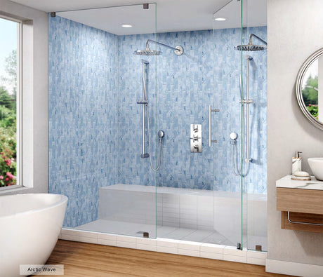 Matte glass mosaic tile for bathroom vanity backsplash