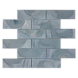 Artic Wave matte glass mosaic tile kitchen backsplash