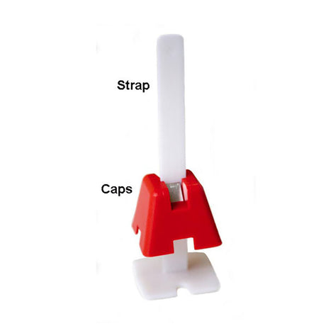 Tuscan leveling system caps for large format tile installation