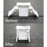 One piece tile spacer and leveling system for large format tile