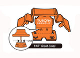Tuscan TruSpace Orange SeamClip for wall and floor tile leveling