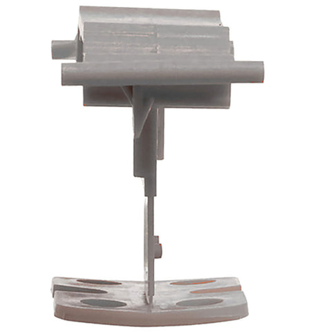 White tile leveling clips for large format ceramic tile installation