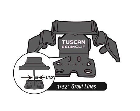 Tuscan TruSpace White SeamClip for wall and floor tile leveling