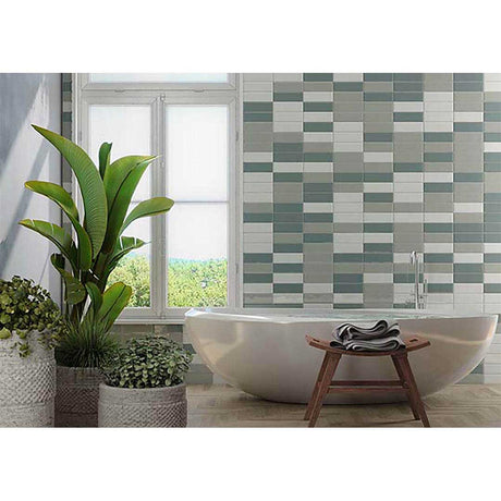 Glossy handmade look ceramic tile for bathroom shower walls