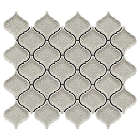 Burano Lace crackle glass porcelain arabesque mosaic tile