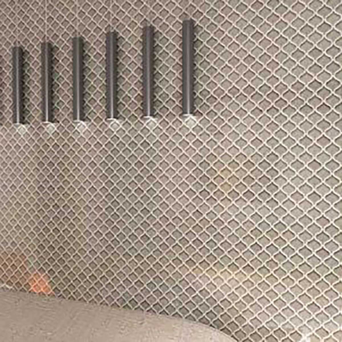 Polished porcelain and glass mosaic tile for shower walls