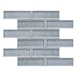 Blue Canal crackle glass porcelain interlock mosaic tile