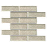 Burano Lace crackle glass porcelain interlock mosaic tile