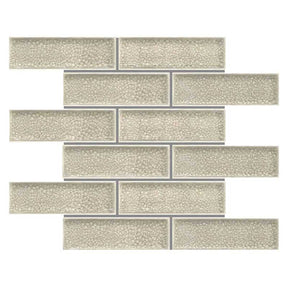 Burano Lace crackle glass porcelain interlock mosaic tile