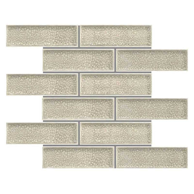 Burano Lace crackle glass porcelain interlock mosaic tile