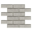 Noble Gray crackle glass porcelain interlock mosaic tile