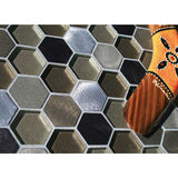 Contemporary aluminum mosaic tile for bathroom shower walls