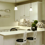 Aluminum glass mosaic tile for vanity backsplash applications