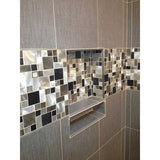 Contemporary aluminum mosaic tile for bathroom shower walls