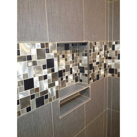 Contemporary aluminum mosaic tile for bathroom shower walls