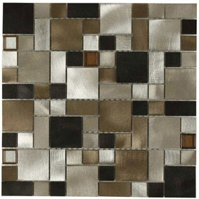 Falls Creek Blend Mini Versi aluminum glass mosaic tile