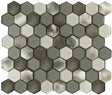 Mt Stirling Blend mini hexy aluminum glass mosaic tile