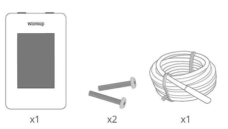 Warmup EZPT programmable thermostat package contents