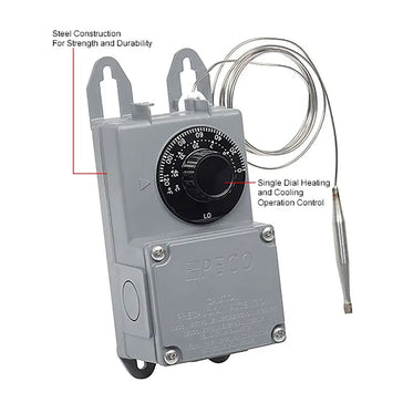 Warmup TF115-001 SPDT line voltage thermostat for outdoor heating control